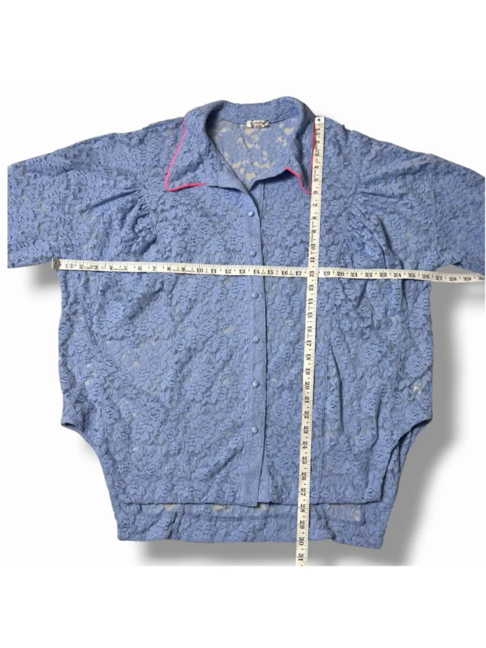 Free People Intimately NEW All Day Lace House Shirt Kentucky Blue Combo Medium